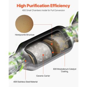 Convertitore Catalitico Posteriore di Ricambio per Honda Accord 2.4L 2003-2007, Compatibile con Motore 2.4L L4, OE 16299 ST - Product Image 3