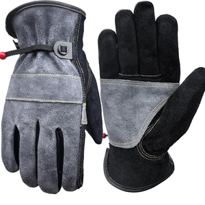Heavy Duty Goatskin Leather Made TPR Impact Cold Resistant Safety <b>Gloves</b> Full Finger Hot Selling Safety <b>Gloves</b> - Product Image 1