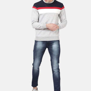 Sudadera de cuello redondo para hombre, estilo ajustado, básicas, mezcla de algodón, venta al por mayor, diferentes colores, ropa, sudadera para hombre - Product Image 6