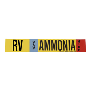 Marqueur de tuyauterie haute pression Brady RV VAP pour ammoniac, flexible pour les conduites d'ammoniac haute pression - Product Image 2
