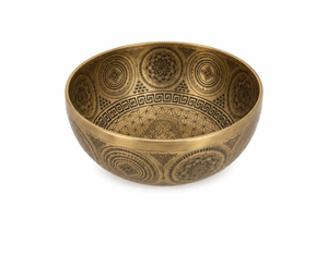 Cuenco Tibetano de Lujo con Grabado Fino, Martillado a Mano, de Latón del Himalaya, para Meditación y Sanación de Chakras, Auténtico y Finamente Grabado - Product Image 4