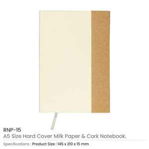 Cuadernos de Tapa Dura A5, Papel de Leche de 80 g/m², 80 Hojas para Publicaciones Electrónicas - Product Image 3