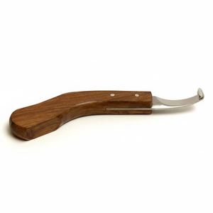 Cuchillo de Herrador Japonés de Acero Inoxidable de Doble Filo Afilado con Mango de Madera Liso Hecho de Materiales Premium para Diestros - Product Image 2