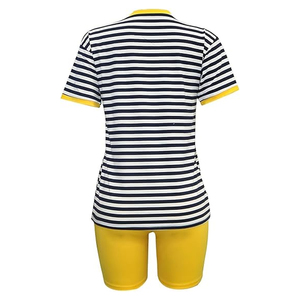 Conjunto de Camiseta Casual de Manga Corta y Pantalones Cortos Deportivos para Mujer, Atuendo Combinado de Verano, Venta al Por Mayor - Product Image 2