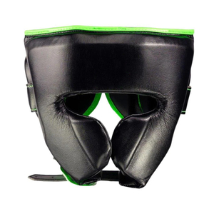 Casque de combat Muay Thai personnalisé en cuir souple de haute qualité pour l'entraînement de boxe - Product Image 1