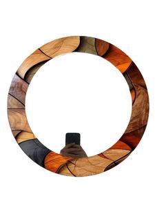 Fabricant fiable, design moderne, cadre de miroir mural en bois et résine pour une mise en scène intérieure élégante, alliant beauté et style. - Product Image 1