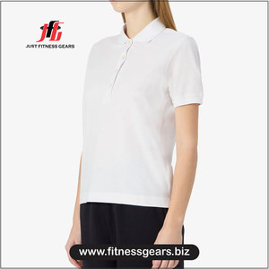 เสื้อโปโลแขนสั้นสีทึบสำหรับผู้หญิงจาก Just Fitness Gears สไตล์ลำลอง ความยาวปกติ มีหลายสีให้เลือก - Product Image 2