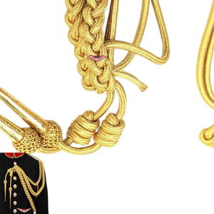 Golden <b>Braided</b> Aiguillette Metallic Uniform Shoulder Aiguillette - Product Image 2