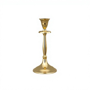 <b>Gold</b> Metal Pillar <b>Candle</b> Stand Handmade Luxury Modern Design Wedding Festival Table Decoration Eco-Friendly Durable <b>Candle</b> - Product Image 1