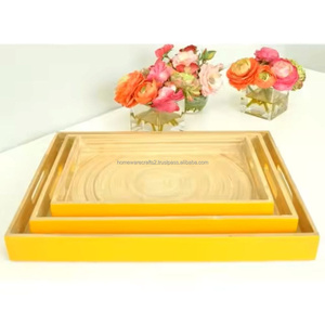 Bandeja de bambú hilado sostenible Exportador Regalo Listo Plato hecho a mano natural Durable Vietnam Ligero Precio de fábrica - Product Image 3