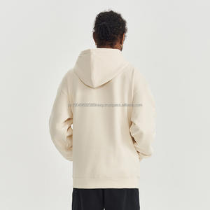 High Quality Men's Thick Heavyweight 450 Gsm Cotton Puff Printing Hoodies Oversized <b>Lined</b> Pullover No <b>String</b> Fleece Sweatshirt - Product Image 6