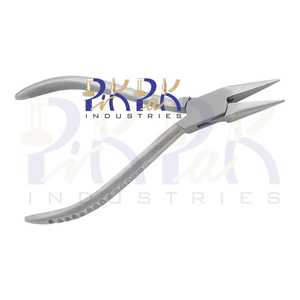Alicates de punta fina de 130 mm con mordazas lisas, mangos especiales sin revestimiento y acabado mate para fabricación de joyas, engarzado y trabajos de precisión. - Product Image 2