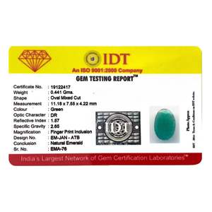 Certified Wholesale Loose Synthetic Emerald Gemstone-2.21 Carat Emerald Green Zircon 3mm Height - Product Image 4