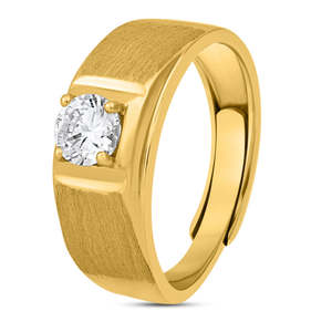 Wholesale Radiant Glow CZ Gold Plated 925 <b>Sterling</b> <b>Silver</b> Adjustable <b>Ring</b> for <b>Men</b> Luxury Daily Wear Gift Jewelry Handmade Bulk - Product Image 2