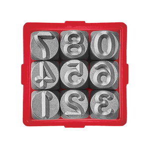 0-8 Number Metal Stamp Punch Set 9pcs 3mm 1/8 inch Hand Stamping <b>Tools</b> for Jewelry Date Batch Code <b>Leather</b> Craft Taiwan - Product Image 1