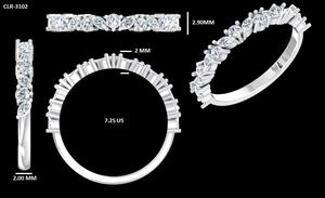 Anillo de Boda de Media Eternidad con Diamantes Cultivados en Laboratorio de Corte Brillante de 0.55 Ct de Lurba Jewels, Certificado por IGI, Anillo de Lujo para Mujer en Oro Sólido de 14k - Product Image 6