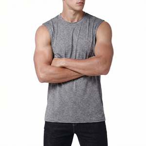 Débardeurs sans manches pour garçons, prix de gros, sur mesure, marque propre, pour entraînement, fitness, vêtements décontractés et sportifs - Product Image 1