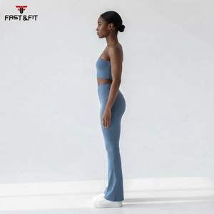 Conjunto Deportivo de Yoga para Mujer, de Alta Calidad, Diseño Popular, Color Sólido, Transpirable y de Secado Rápido - Product Image 3