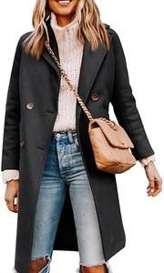 Manteau long ample et élégant en laine, personnalisable, pour l'automne et l'hiver, idéal pour le travail, respirant, vente en gros - Product Image 4