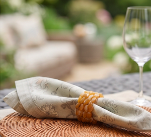 Novelty <b>Amber</b> Resin Napkin <b>Rings</b> Textured Scale Design For Elegant Table Decoration And Home Use - Product Image 6
