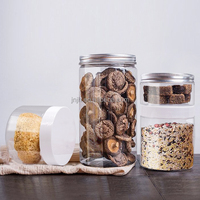 Pot transparent de qualité alimentaire de 200 g avec couvercle à vis / Contenant en plastique PET