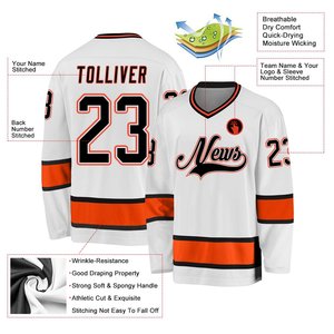Jersey de Hockey sobre Hielo Blanco Sublimado de Alto Rendimiento, Personalizado con Nombre y Número del Equipo, Camisetas de Hockey sobre Hielo Transpirables al por Mayor - Product Image 2