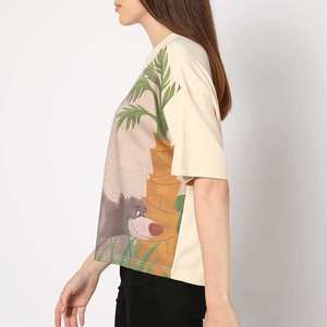 เสื้อยืดพิมพ์ลายโอเวอร์ไซส์สำหรับผู้หญิง เสื้อลำลองทรงหลวม แขนสั้น ผ้าฝ้าย พิมพ์ลายกราฟิก เสื้อฤดูร้อน - Product Image 2