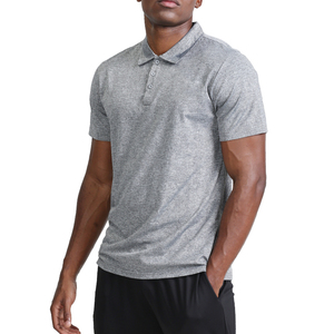 เสื้อกอล์ฟผู้ชายไซส์ใหญ่ แขนสั้น ผ้าคอตตอนถัก 100% คุณภาพสูง ป้องกันรอยยับ สีพื้น พร้อมปักโลโก้ตามสั่ง - Product Image 6