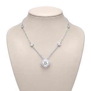 DEF Color VS VVS Clarity Round Lab Grown Diamond <b>Pendant</b> Necklace IGI Certified 10K 14K 18K <b>Solid</b> <b>Gold</b> Minimal Bezel Set Jewelry - Product Image 4