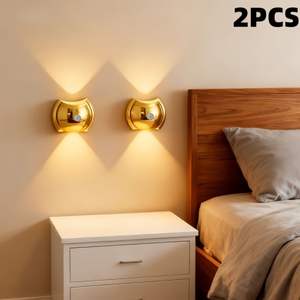 2 Luces Nocturnas de Estilo Lujoso para Dormitorio/Sala de Estar, Sensor de Movimiento, 60 Días de Duración de la Batería, 3 Modos de Iluminación, Instalación Magnética - Product Image 1