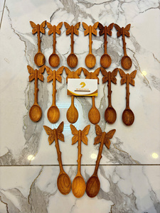 Vietnam Factory Supply Wooden Spoon Flower Design Natural Kitchen Utensil Bulk Export Supplier - Product Image 2