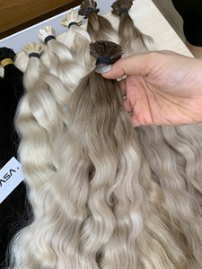 Extensions de cheveux humains vierges de qualité supérieure, 100g, 28 pouces, à pointe plate, lisses naturelles, avec double épaisseur, prix de gros - Product Image 2