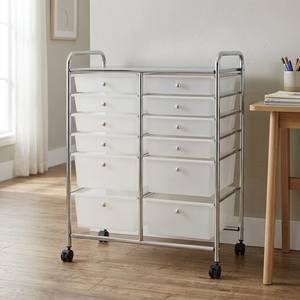 Wholesale DIY Home Storage Furniture Taiwan Office <b>Plastic</b> Storage Drawer Cart Metal Wardrobe for Living Room for Home - Product Image 1