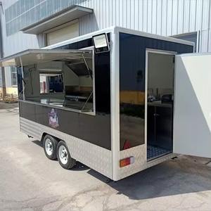 Camion de restauration mobile, cuisine mobile pour la restauration rapide, chariot à pizza, chariot à café, chariot à glaces, chariot à barbecue, résistant à la rouille, camion de restauration mobile à 4 roues - Product Image 2