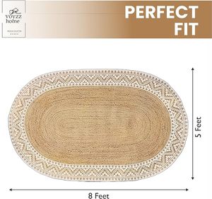 Tapis ovale en jute élégant, moderne et polyvalent, très vendu, pour chambres, couloirs, salles à manger, écologique, antidérapant et pratique - Product Image 2