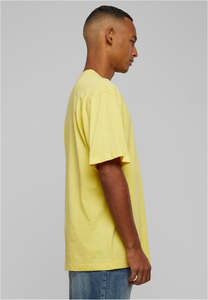 T-shirts Homme Jaune Vif Oversize 100% Coton Épaules Tombantes Logo Personnalisé Uni Streetwear OEM Vente en Gros - Product Image 4