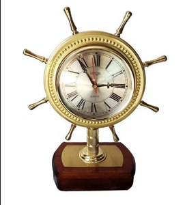 UNICORN HANDICRAFTS 49 Bond Street Horloge de table en laiton antique Chiffres romains Mouvement mécanique Durable Silencieuse Traditionnelle - Product Image 2