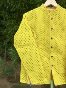 Chaqueta de Algodón Ecológica Acolchada y Tejida a Mano de Lujo |   Ropa de abrigo informal tradicional india con estampado a mano para otoño/invierno - Product Image 2