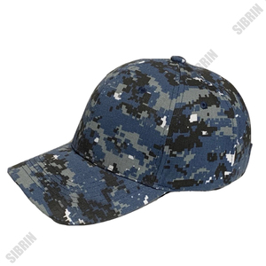 SIBRIN Custom Snapback <b>Camo</b> Baseball <b>Cap</b> Blue Digital Camouflage 6 Panel Curved Brim Skateboarding Outdoor Sports Hats P <b>Caps</b> - Product Image 2