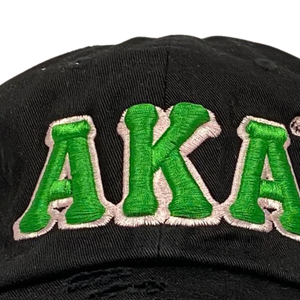 Gorra de Béisbol Ajustable de Algodón con Letras Bordadas Verdes, Estilo Vintage, Casual, para Hombre y Mujer, Marca AKA Black Hat - Product Image 6