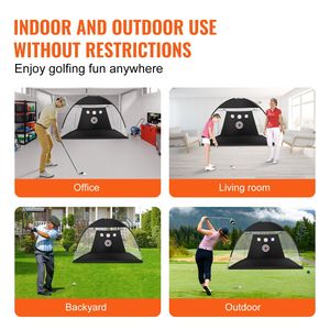 10x7 piedi rete pratica Golf interno/esterno casa Swing aiuto per l'allenamento di Golf colpire bersaglio porta borsa da cortile guida scheggiatura regalo per - Product Image 6