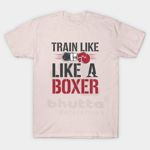 Premium Quality Custom Design Boxing T-Shirt Men 100%Cotton Graphic Tee Train Like A <b>Boxer</b> Print Gym Workout Boxing Gear T-Shirt - Product Image 4