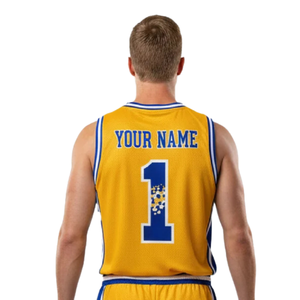 Ensemble uniforme de basket-ball pour hommes, maillot sans manches à col en V, short, imprimé à rayures diagonales croisées, bandes contrastées sur le bas, nom et numéro personnalisés - Product Image 5