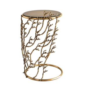 Elegant Modern Aluminium Accent <b>Side</b> <b>Table</b> with Glass Top Minimalist Design Bedroom & Outdoor Use Portable <b>Sofa</b> End <b>Table</b> - Product Image 1