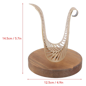 Porta Servilletas Redondo con Base de Madera, Soporte para Servilletas Independiente para Mesa de Comedor, Hogar, Restaurante, Hotel y Decoración de Cocina - Product Image 2