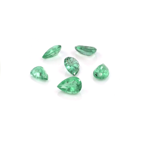 Émeraudes zambiennes naturelles calibrées en forme de poire 6x8mm, pierres précieuses facettées naturelles pour la création de bijoux, prêtes à l'emploi - Product Image 1