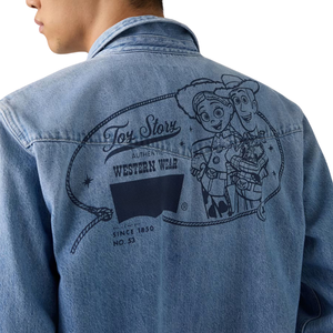 Men's Casual <b>Denim</b> Shirt <b>Denim</b> <b>Fabric</b> Breathable Comfortable ODM Customizable Cotton Wholesale - Product Image 2