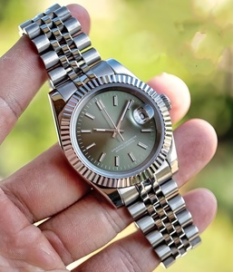 Reloj de plataforma con movimiento Seiko NH35, logotipo S, diseño Silver Greenleaf Jubilee Hercules, ideal para dropshipping. - Product Image 1
