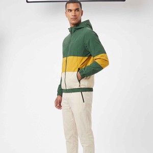 Custom Nylon Lightweight Tracksuit Men's <b>Patchwork</b> Waterproof Windbreaker <b>Jacket</b> and Pants Set Unisex Embroidered Tracksuit - Product Image 2