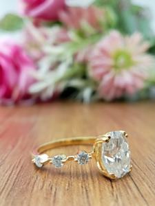VVS Lab Grown 2ct Oval Cut Diamond Classic Engagement Wedding Anniversary <b>Ring</b> Women's 14k Solid Gold Prong Setting IGI - Product Image 6